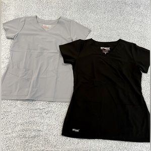 Scrub tops: Grey’s Anatomy, black and grey medium